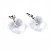 Faceted Transparent Glass Charms GLAA-T024-04L-4