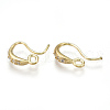 Brass Earring Hooks KK-S348-216-2