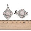 Natural Rose Quartz Pendants G-Z077-01P-12-3