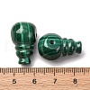 Natural Malachite 3 Hole Guru Beads G-D312-03-3