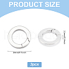 Unicraftale 3Pcs Stainless Steel Spring Gate Rings FIND-UN0016-54B-3