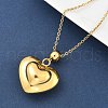 201 Stainless Steel Love Heart Pendant Necklaces for Women NJEW-Z069-01G-02-2
