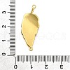 Brass Micro Pave Clear Cubic Zirconia Enamel Leaf Connector Charms KK-V011-25G-F-3