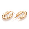 Brass Hoop Earrings EJEW-H301-06G-2