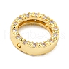 Brass Micro Pave Clear Cubic Zirconia Beads Frame KK-P277-58A-G-2