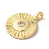 Rack Plating Brass & Cubic Zirconia Pendants KK-L216-060G-2