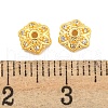 Rack Plating Brass Micro Pave Clear Cubic Zirconia Bead Caps KKB-L215-042G-3