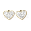 201 Stainless Steel Rhinestone Pendants STAS-V005-05G-03-1