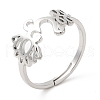 Non-Tarnish 304 Stainless Steel Yoga & Infinity Adjustable Ring for Women RJEW-M149-19P-3