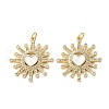 Brass Micro Pave Cubic Zirconia Pendants KK-U070-27G-1