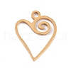 Ion Plating(IP) 201 Stainless Steel Pendants STAS-K003-08G-2