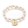 Mother's Day Jewellery 304 Stainless Steel Stretch Charm Bracelets BJEW-O181-08G-1-2