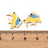 304 Stainless Steel Enamel Charms STAS-U060-02G-01-3