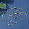 Brass Cable Chain Necklaces for Women Men NJEW-Z068-08G-2