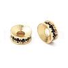 Brass Micro Pave Cubic Zirconia Spacer Beads KK-R216-13KCG-04-2