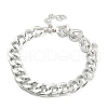 Chunky Aluminum Curb Chain Necklaces for Women NJEW-K261-01C-P-2