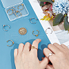 Unicraftale 12Pcs 6 Styles 304 Stainless Steel Open Cuff Ring Components STAS-UN0061-30-4