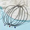 Glass Heart Pendant Necklaces NJEW-JN04476-2
