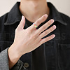 Rainbow Color Pride Flag Enamel Heart Finger Ring RABO-PW0001-035E-P-2