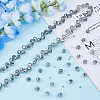 FIBLOOM Electroplate Transparent Glass Beads Strands EGLA-FI0001-01B-5