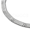 Non-Tarnish 304 Stainless Steel Herringbone Chain Necklaces NJEW-P282-06P-3