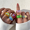 Resin Finger Rings for Women FS-WGBD8BE-05-1