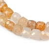 Natural Yellow Hematoid Quartz/Golden Healer Quartz Beads Strands G-H078-C38-6mm-4