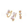 Alloy & Rhinestone Cuff Finger Rings Sets FS-WG1129B-01-4