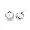 304 Stainless Steel Brooch Cabochon Settings STAS-E547-08G-P-2