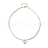 Alloy Acrylic Butterfly Pendants Necklaces NJEW-JN04782-02-4