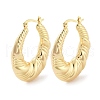Brass Hoop Earrings EJEW-H301-01G-02-1