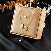 304 Stainless Steel Double Layer Necklaces for Women FS-WGA608E-02-1