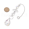 Glass & 201 Stainless Steel Suncatchers HJEW-JM01897-2
