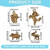 ARRICRAFT 64Pcs 8 Styles Tibetan Style Alloy Pendants FIND-AR0005-03-2