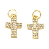 Brass Micro Pave Cubic Zirconia Pendants KK-C092-21D-G-1