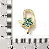 Rack Plating Brass Micro Pave Cubic Zirconia lobster Claw Clasps KK-P268-02G-02-3
