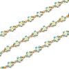 Golden Brass Enamel Link Chain CHC-H103-08D-G-1