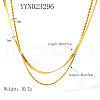 Fashionable Stainless Steel Double Layer Necklaces for Women VZ1613-1-3
