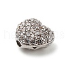 Brass Micro Pave Cubic Zirconia Beads KK-L229-076A-P-2