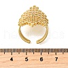 Brass Micro Pave Cubic Zirconia Adjustable Cuff Open Rings RJEW-D313-10G-5