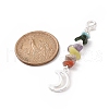 Gemstone Chips Pendant Decoration HJEW-JM00859-2