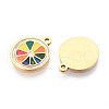 304 Stainless Steel Enamel Charms STAS-N112-05A-G-2