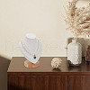 Bust PU Leather & Wooden Necklace Display Stands NDIS-WH0020-02A-01-5