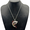 Alloy Rhinestone Pendant Necklaces SG2819-1-1