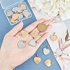 Unicraftale 20Pcs 2 Colors 304 Stainless Steel Pendant Cabochon Settings STAS-UN0023-10-2