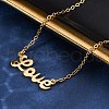 201 Stainless Steel Pendant Necklace for Women NJEW-F335-02G-06-5