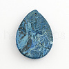 Natural Blue Crazy Agate Pendants G-S139-11-3