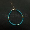 New Chinese Style Faceted Synthetic Turquoise Beaded Bracelets TE5575-1-1