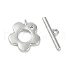 Brass Micro Pave Clear Cubic Zirconia Toggle Clasps KK-K391-19P-2