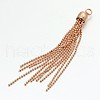 Brass Tassel Pendant Decorations KK-F0319-03-2